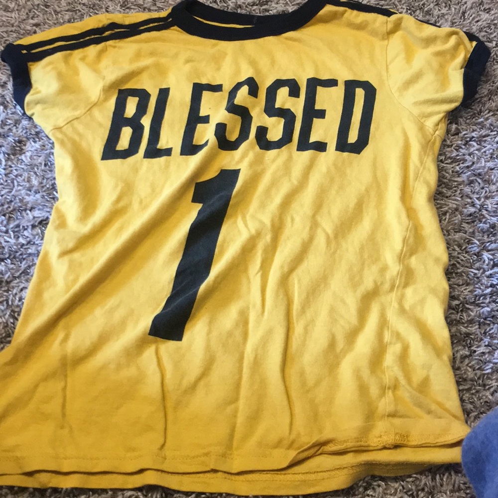 Yellow blessed tshirt